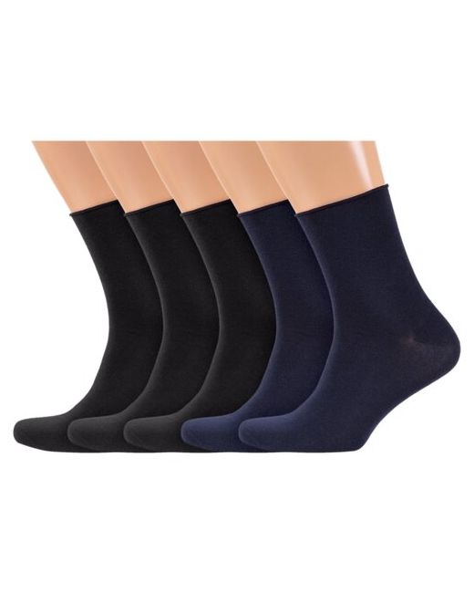 RuSocks Комплект из 5 пар мужских носков без резинки Орудьевский трикотаж микс 3 размер 27-29 42-45