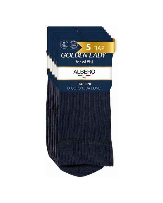 GoldenLady Носки ALBERO набор 5 пар классические всесезонные спортивные высокие из хлопка Jeans размер 39-41