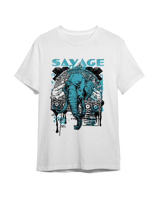 Сувенир Shop Футболка СувенирShop Абстракция Savage Elephant Слон XL