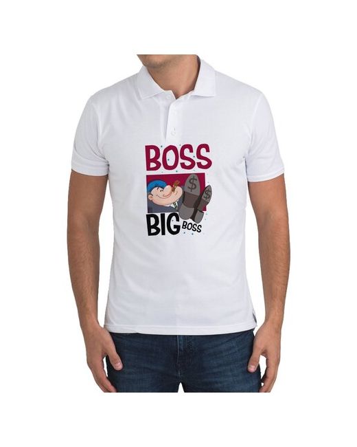 CoolPodarok Рубашка поло Прикол. Босс биг босс. Boss big boss