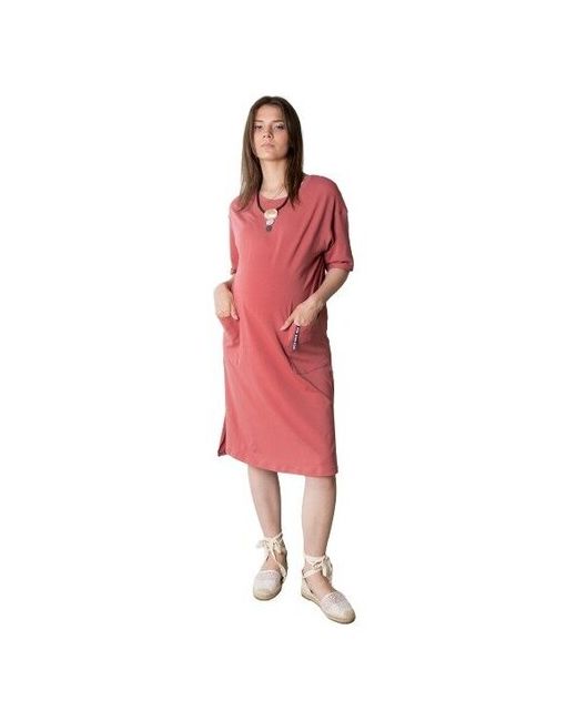 Мамуля Красотуля Платье-футболка для беременных Хэппи пыльный кедр 46-48