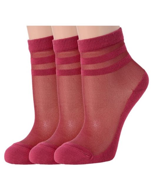Lorenzline Комплект из 3 пар женских носков размер 25 37-38