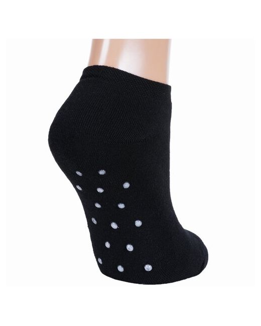 RuSocks махровые носки Орудьевский трикотаж черные с точками размер 23-25 39