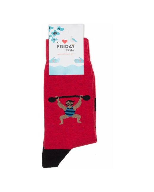 St. Friday Дизайнерские носки с рисунками St.Friday Socks Усач силач 34-37