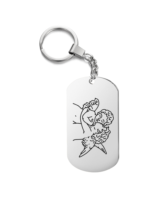 UEGrafic Брелок для ключей ангелы с гравировкой подарочный жетон на сумку ключи в подарок