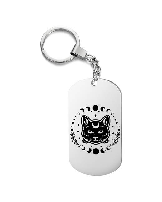 UEGrafic Брелок для ключей кот магия с гравировкой подарочный жетон на сумку ключи в подарок
