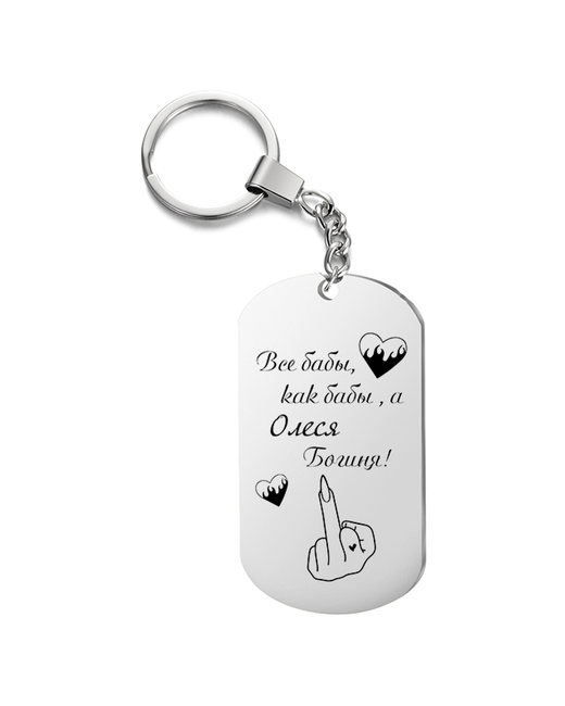 irevive Брелок для ключей Все бабы как а Олеся Богиня с гравировкой подарочный жетон на сумку ключи в подарок