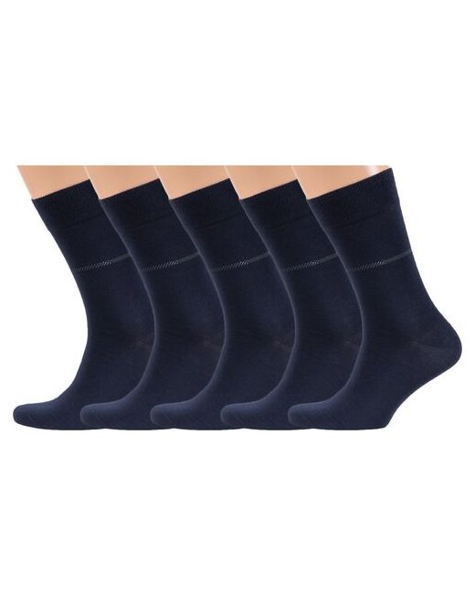 RuSocks Комплект из 5 пар мужских носков Орудьевский трикотаж темно размер 29 44-45