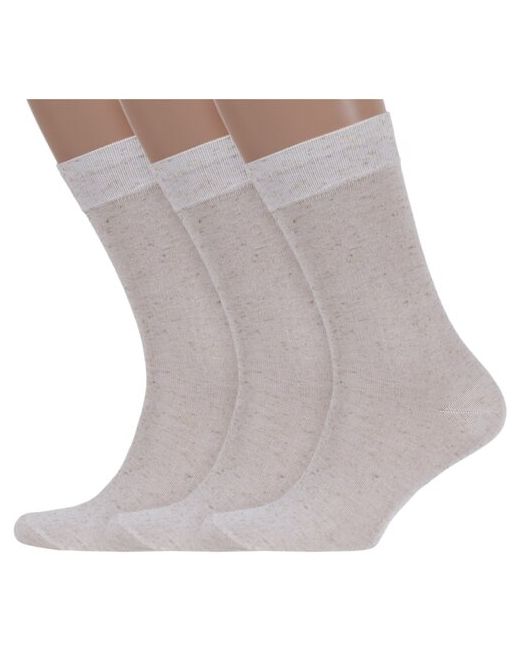 Lorenzline Комплект из 3 пар мужских носков льна и вискозы к27 льняные размер 25 39-40