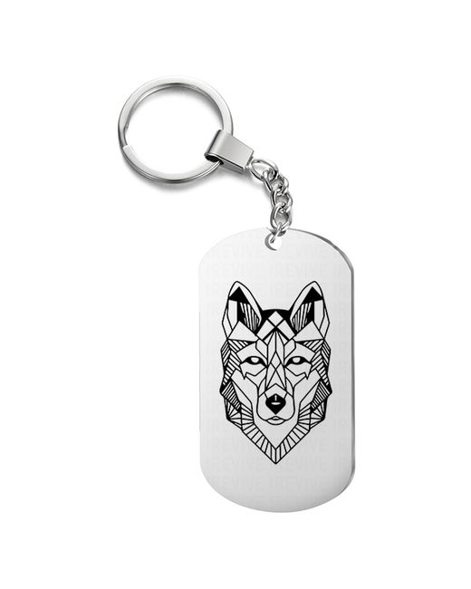 irevive Брелок с гравировкой Волк подарочный жетон на сумку ключи в подарок