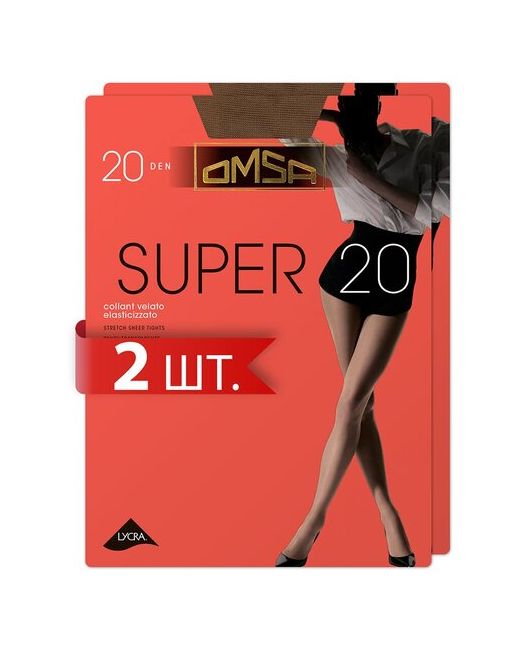 Omsa Колготки Super 20 Nero 5 спайка 2 шт.