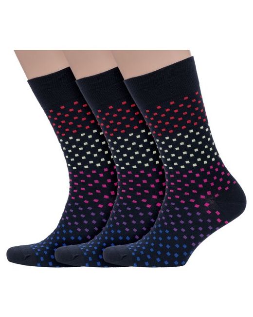 Grinston Комплект из 3 пар мужских носков socks PINGONS 18d2 черные размер 29
