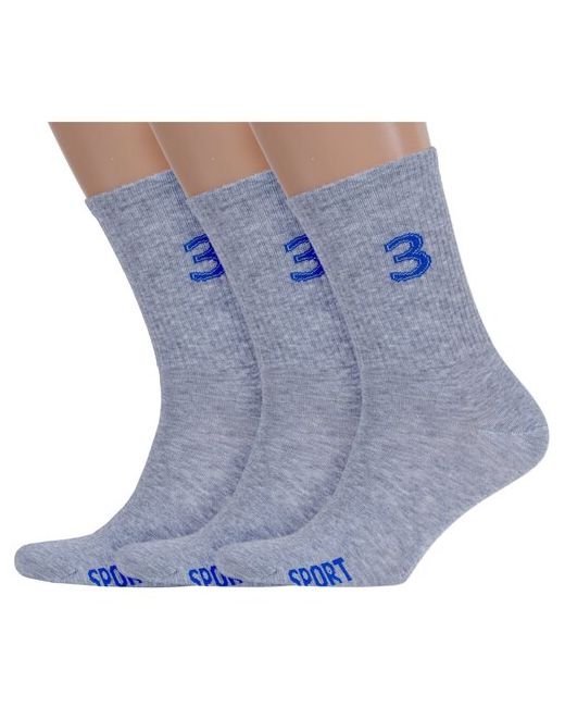 RuSocks Комплект из 3 пар мужских носков Орудьевский трикотаж размер 25-27 38-41