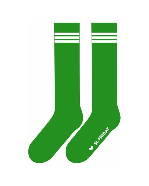 St. Friday Гольфы Socks полосатая классика зеленые размер 38-41