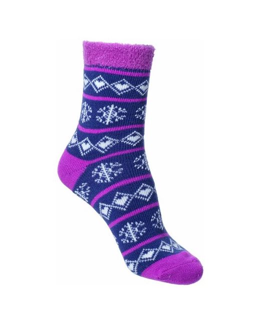 YakTrax Носки Christmas Cabine Socks COZY NORD синий размер 35-41