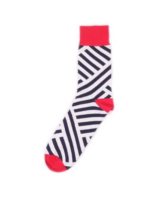 Burning Heels Дизайнерские носки Diagonal Stripes Black White 39-41