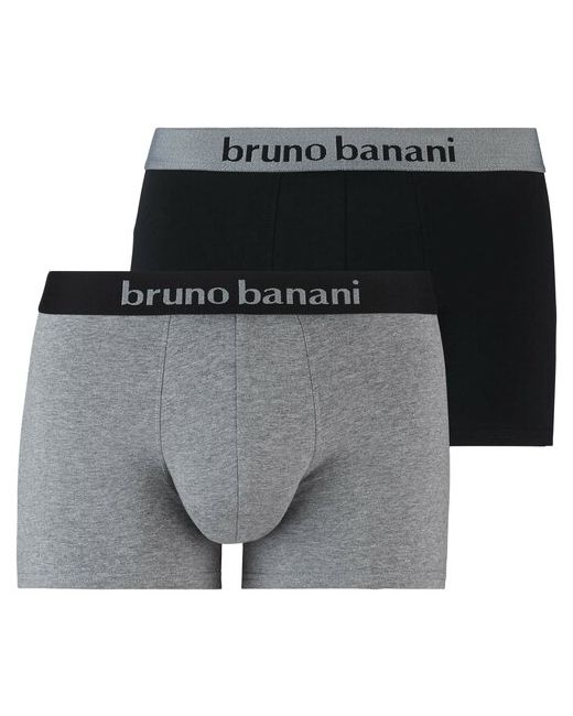 Bruno Banani Трусы-боксеры Short 2Pack Flowing Black/Grey комплект 2 шт. Мультиколор Размер M