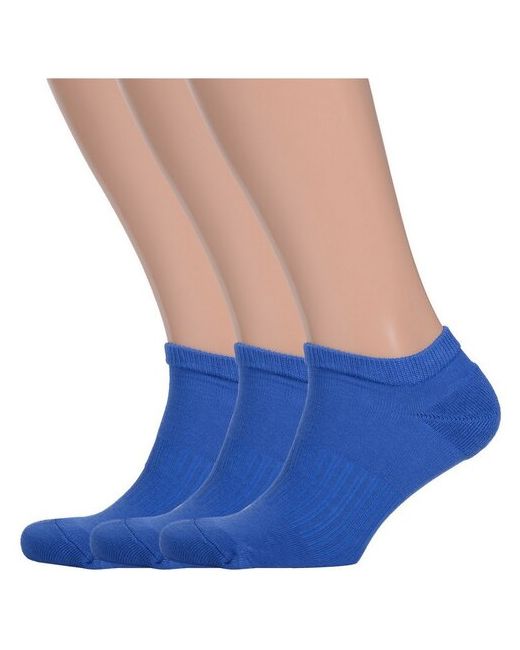 Palama Комплект из 3 пар мужских носков с махровым мыском и пяткой Comfort васильковые размер 25 40-41