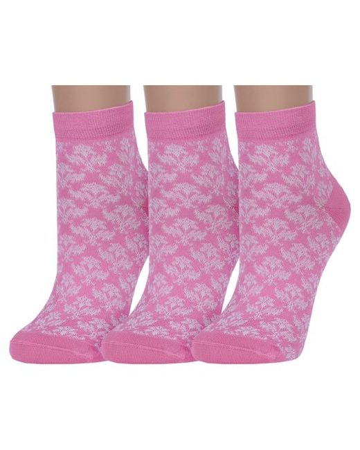 Хох Комплект из 3 пар женских носков мерсеризованного хлопка размер 23