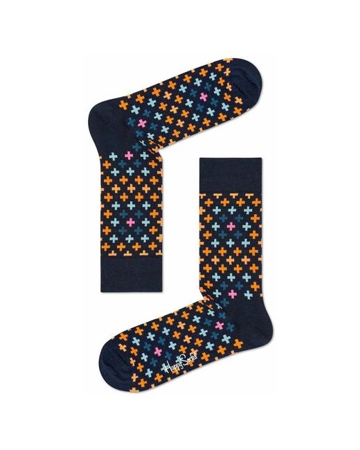 Happy Socks Черные носки унисекс Plus Sock с цветными плюсами 29