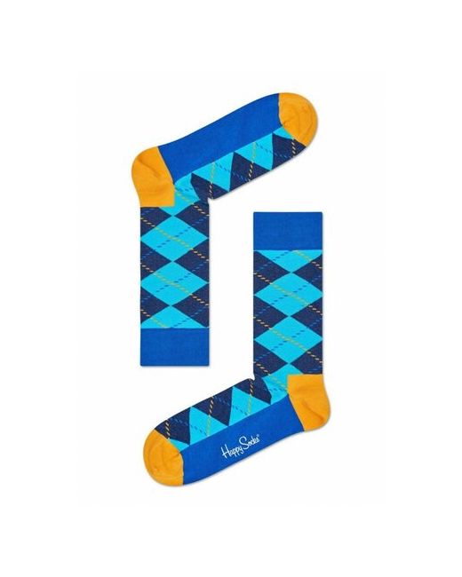 Happy Socks Сине-голубые носки-унисекс Argyle Sock Для с голубым 29