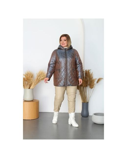 Karmel Style стеганная куртка кармельстиль легкая весенняя больших размеров