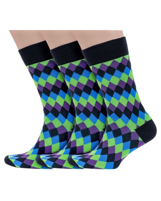 Grinston Комплект из 3 пар мужских носков socks PINGONS 18d3 размер 27