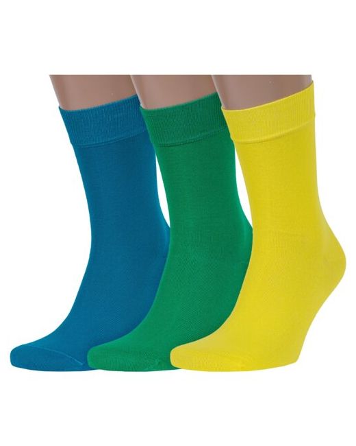 RuSocks Комплект из 3 пар мужских носков Орудьевский трикотаж микс размер 25-27 38-41