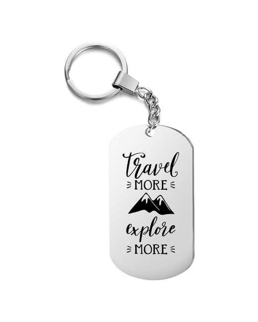 irevive Брелок для ключей travel more explore с гравировкой подарочный жетон на сумкув подарок