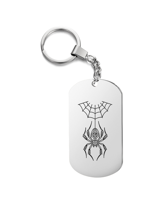 UEGrafic Брелок для ключей паук с гравировкой подарочный жетон на сумку ключи в подарок