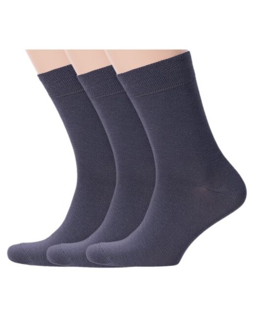 Брестские Комплект из 3 пар мужских носков БЧК рис. 000 темно размер 29 44-45