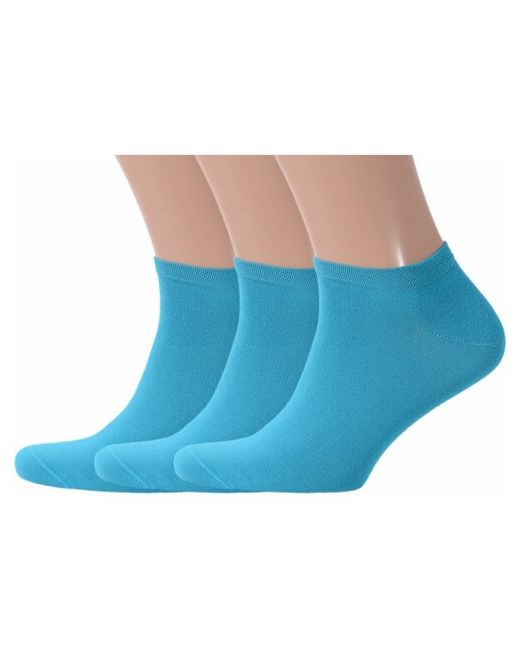 RuSocks Комплект из 3 пар мужских коротких носков Орудьевский трикотаж темно размер 25-27 38-41