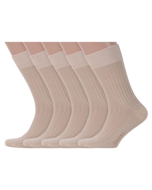 Lorenzline Комплект из 5 пар мужских носков 100 хлопка размер 25 39-40