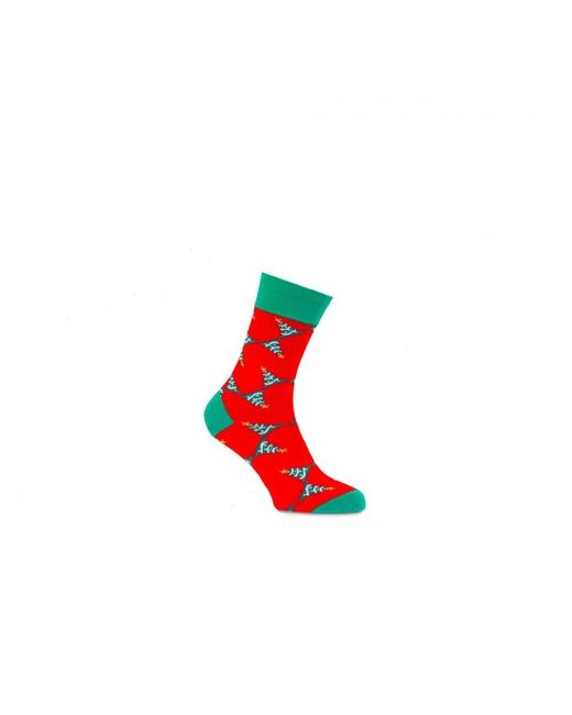 Lorenzline Новогодние носки Е34 Ёлочки-3шт--зелёный-27