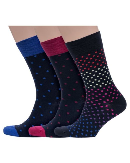 Grinston Комплект из 3 пар мужских носков socks PINGONS микс размер 25