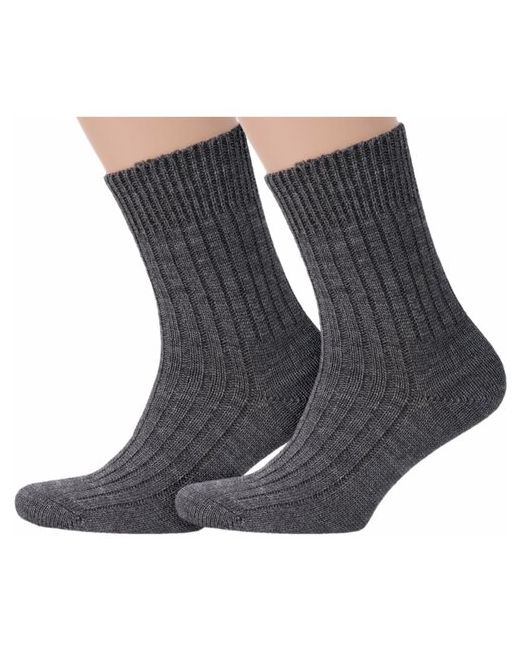 Брестские Комплект из 2 пар мужских полушерстяных носков БЧК рис. 012 темно размер 27 42-43