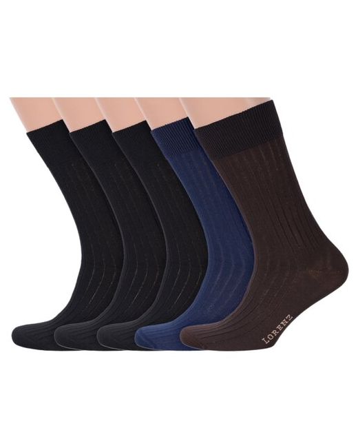 Lorenzline Комплект из 5 пар мужских носков 100 хлопка микс 3 размер 27 41-42