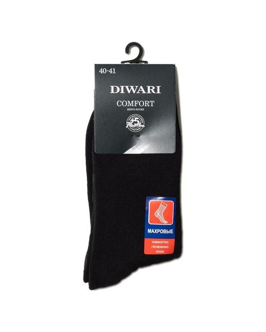 DiWaRi теплые носки Comfort 7С-24СП однотонные. р.29 черные