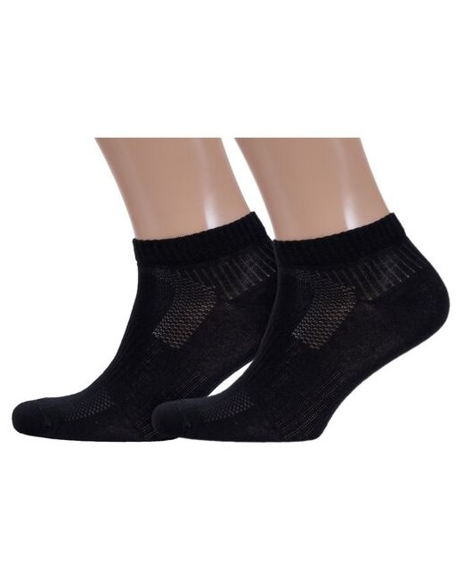 Брестские Комплект из 2 пар мужских носков БЧК рис. 007 черные размер 25 40-41