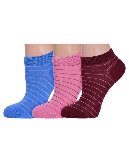 Grinston Комплект из 3 пар женских носков socks PINGONS микромодала микс 2 размер 23