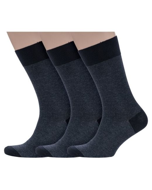 Sergio di Calze Комплект из 3 пар мужских носков PINGONS черные размер 25