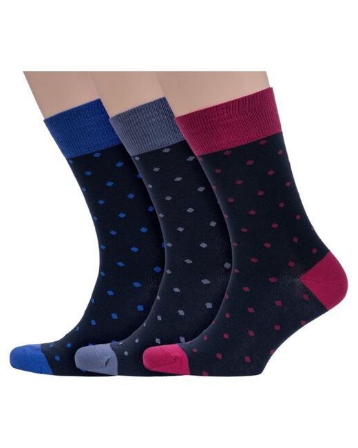 Grinston Комплект из 3 пар мужских носков socks PINGONS 18d1 микс 1 размер 29