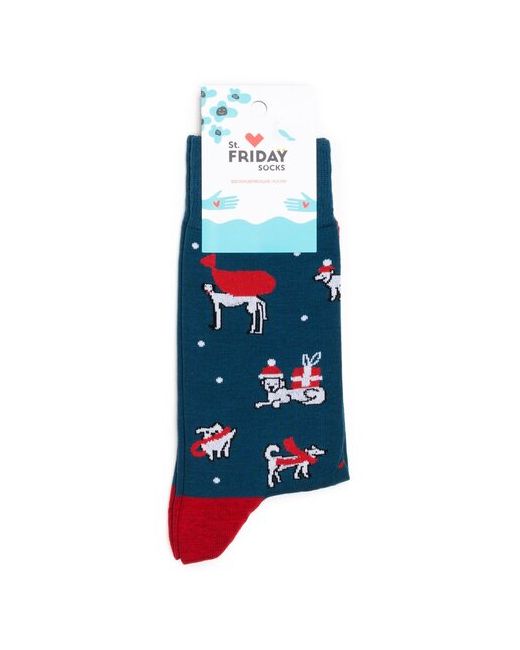St. Friday Новогодние носки St.Friday Socks с пёсиками подарочками