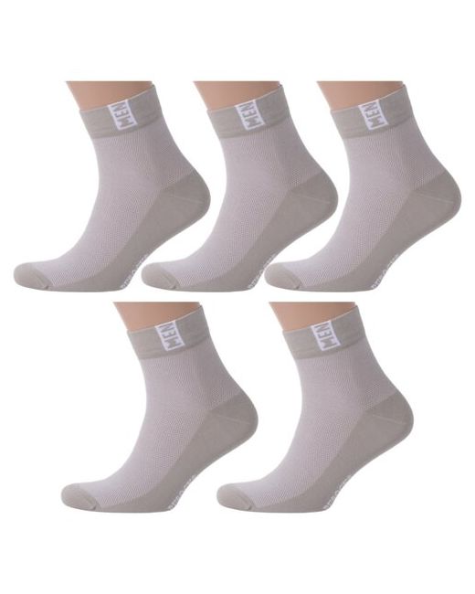 RuSocks Комплект из 5 пар мужских носков Орудьевский трикотаж темно размер 29