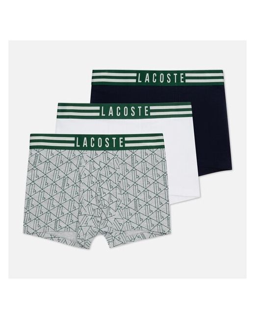 Lacoste Underwear Комплект мужских трусов 3-Pack Striped Boxer комбинированный Размер S
