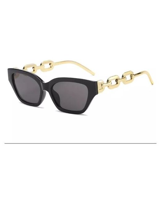 Meihou Стильные солнцезащитные очки унисекс кошачий глаз в золотистой оправе