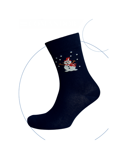 Comandor носки с рисунком Снеговик морская волна размер 27