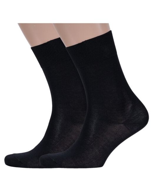 Брестские Комплект из 2 пар мужских носков БЧК мерсеризованного хлопка рис. 000 черные размер 29 44-45