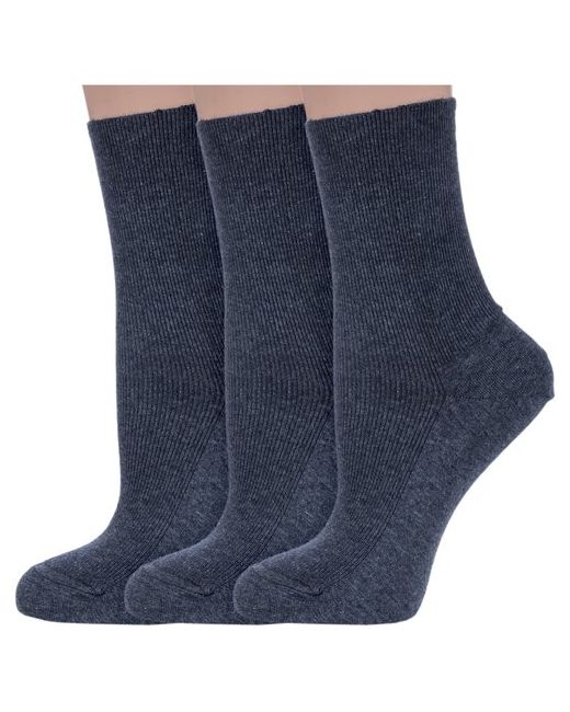 Dr. Feet Комплект из 3 пар женских медицинских носков PINGONS антрацит размер 23