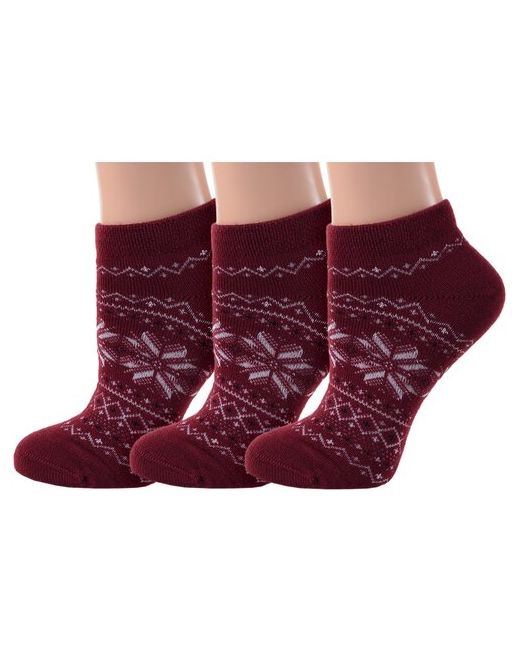 Grinston Комплект из 3 пар женских полушерстяных носков socks PINGONS размер 25